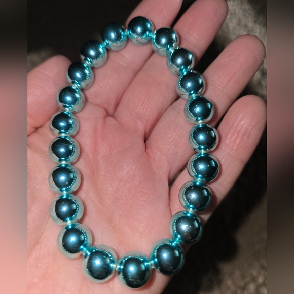 10mm Premium Blue Hematite Bracelet - Picture 5 of 7